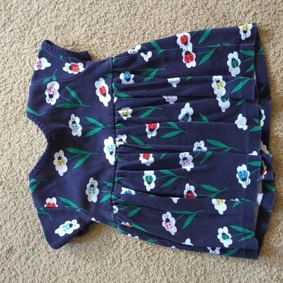 Hanna Andersson Navy Colorful Ladybug Play Dress Babydoll Style Adorable 6-12 M - Picture 5 of 5